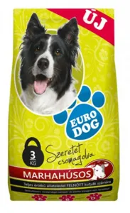 Euro Dog marhahúsos kutyaeledel 3 kg
