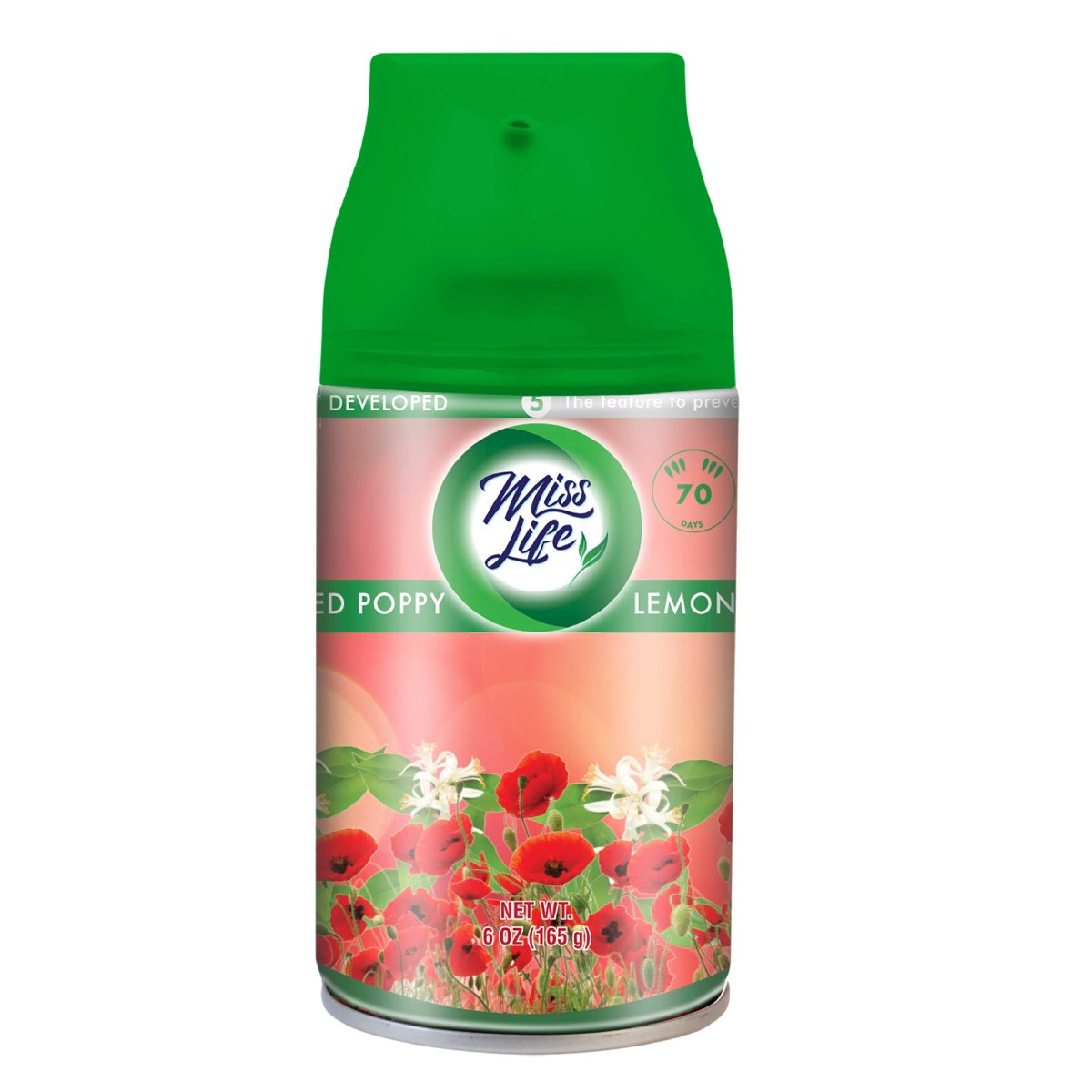 Miss Life Automatikus Légfrissítő Utántöltő Red Poppy & Lemon 165g