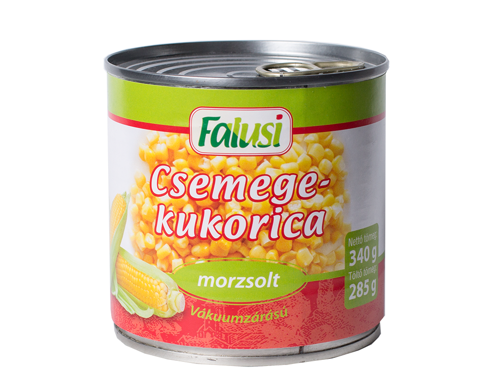 Falusi morzsolt csemegekukorica konzerv, 340 g
