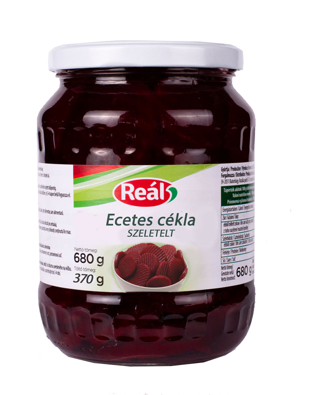 Reál szeletelt ecetes cékla üvegben, 680 g