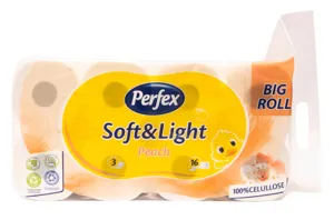 Perfex Soft&Light Peach toalettpapír 16 tekercs