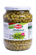 Reál zöldborsó üvegben, 720 g