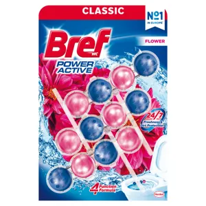 Bref Power Active Classic Flower WC-illatosító 3x50g