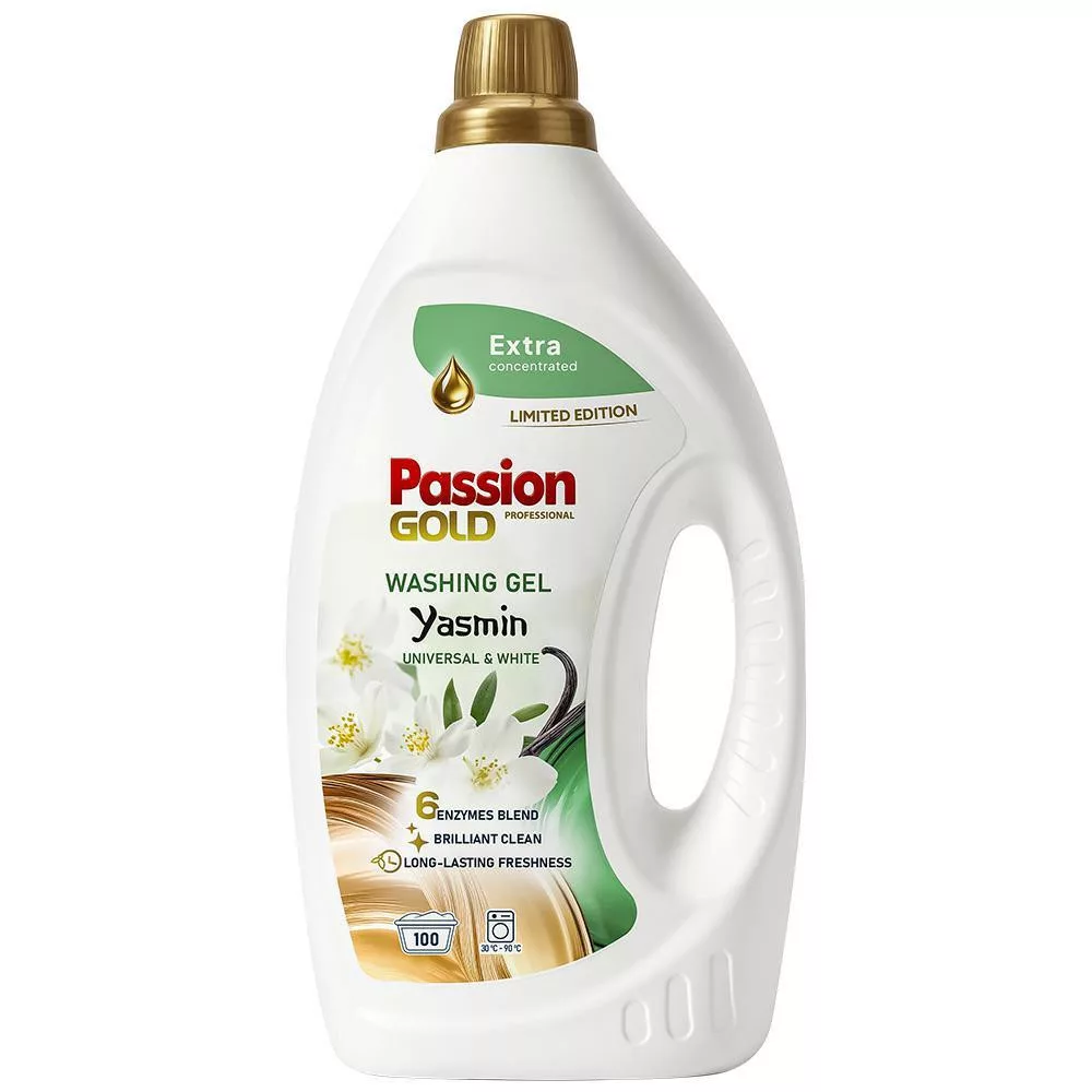 PASSION GOLD Parfümös Mosógél Universal White Yasmin virág illat 3,5 l