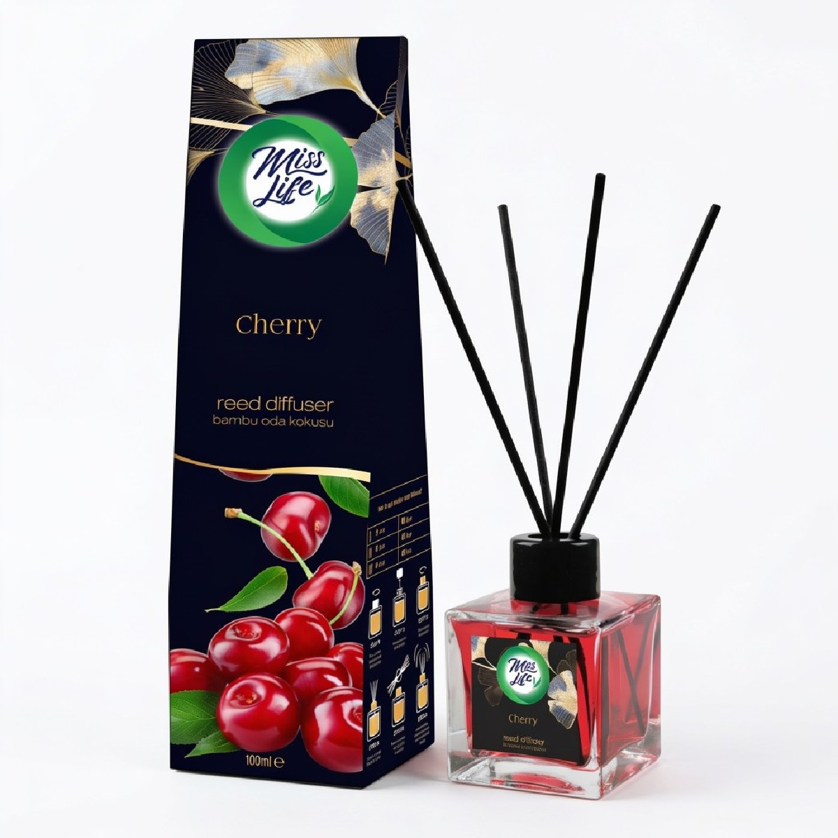 Miss Life Bamboo Pálcás Légfrissítő Cherry 100ml