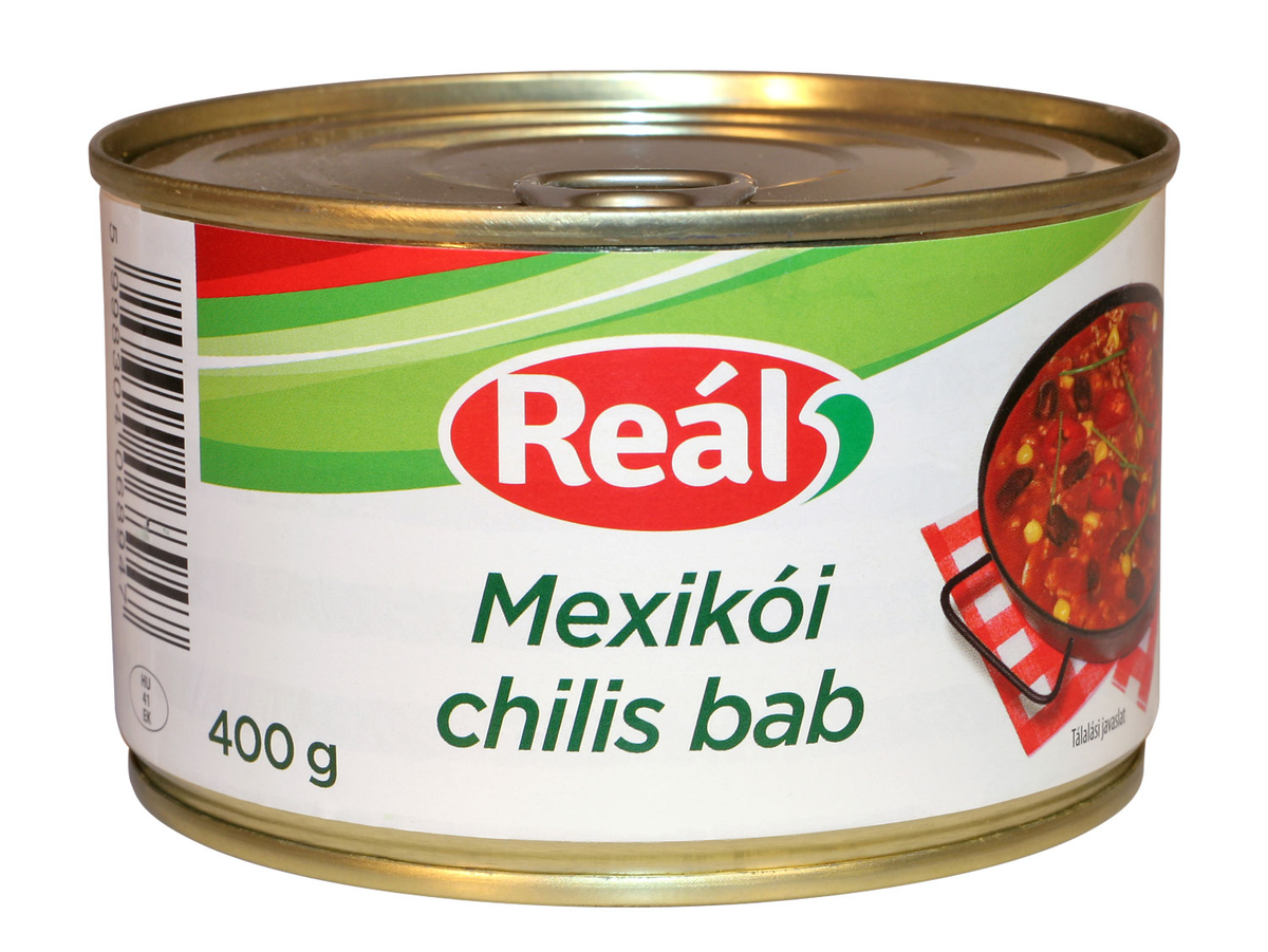 Reál mexikói chilis bab konzerv, 400 g