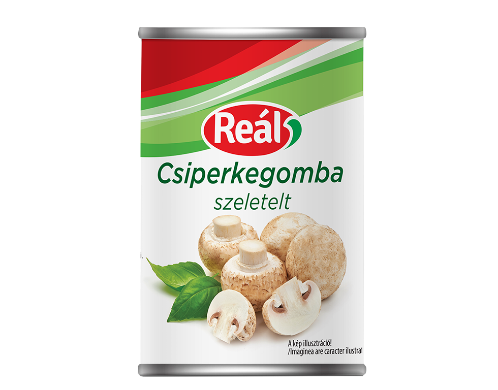 Reál szeletelt csiperkegomba konzerv, 400 g